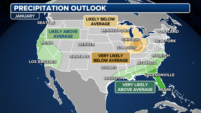 January 2024 precipitation outlook