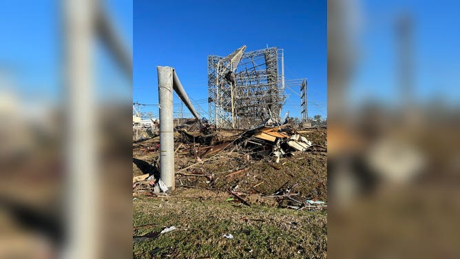 A Nashville Electric Service North substation in Madison sustained significant damage from a tornado on Dec. 9, 2023. (Image: NES)