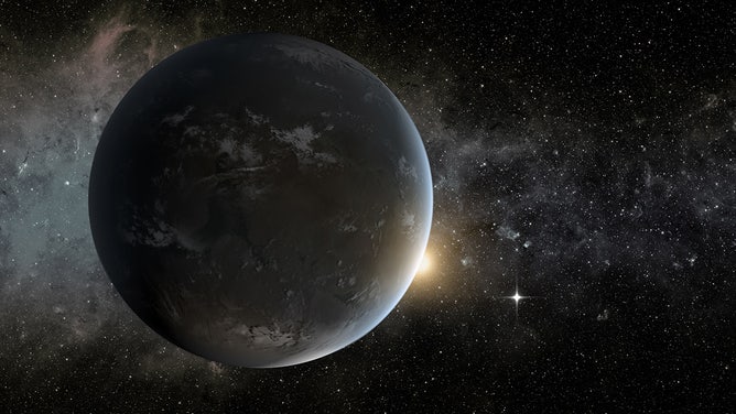 Artist's concept of an exoplanet.