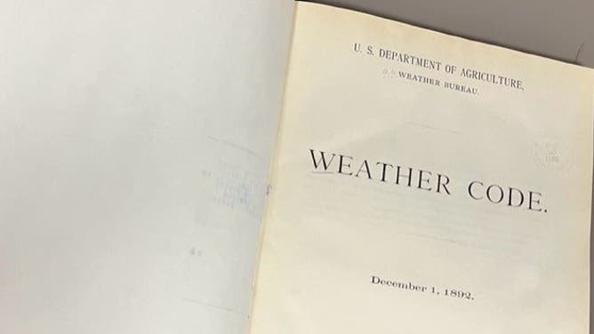 The title page of the Weather Bureau’s 1892 Weather Code book. (Image credit: Sean Jones, NOAA Central Library)