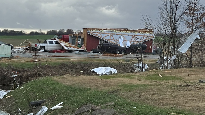 Tornado damage in Rutherford, TN. Dec. 9, 2023.