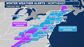 The Daily Weather Update from FOX Weather: Northeast snow threatens commutes on I-95 in New York, Philadelphia