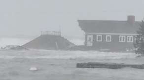 Watch: Part of building collapses, washes away after battered by waves in Maine storm