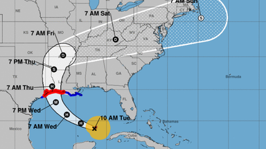 What is the 'cone of uncertainty' in hurricane forecasts?