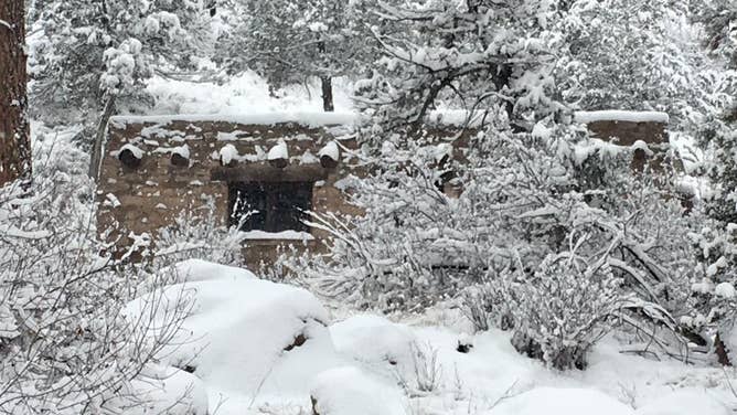 Snow at Bandelier.