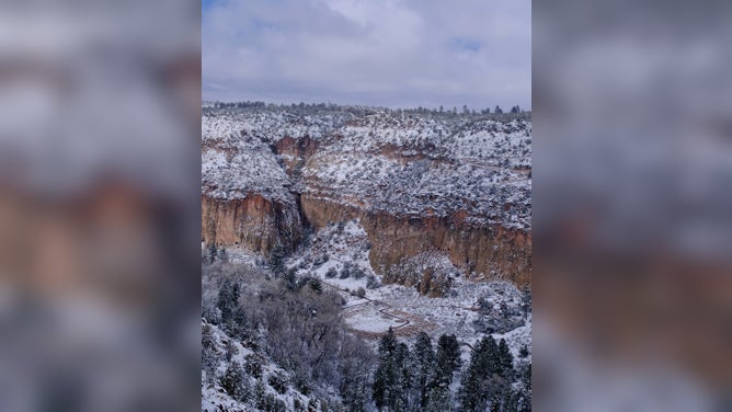Snow at Bandelier.