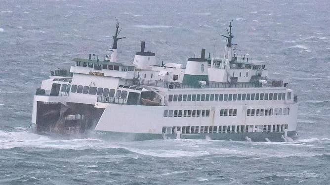 The Issaquah, surrounded by rough seas. Jan. 9, 2024.