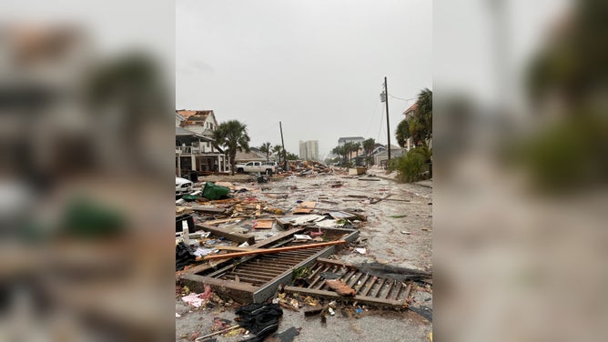 Storm damage in the panhandle of Florida. Jan. 9, 2024.