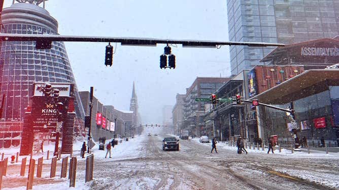 Snowfall in Nashville. Jan. 15-16, 2024.