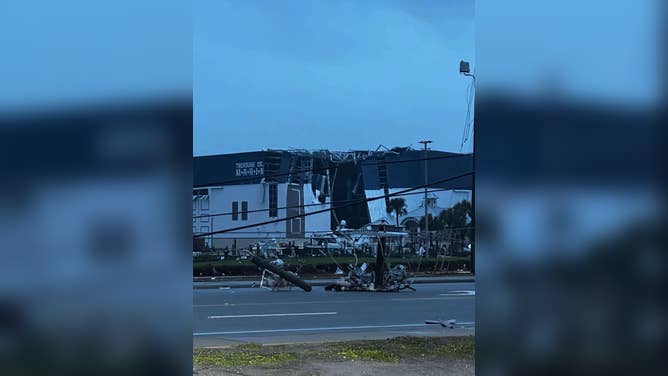 The Treasure Island Marina is seen with extensive damage after severe weather in Bay County, Florida, on Tuesday, Jan. 9, 2024.