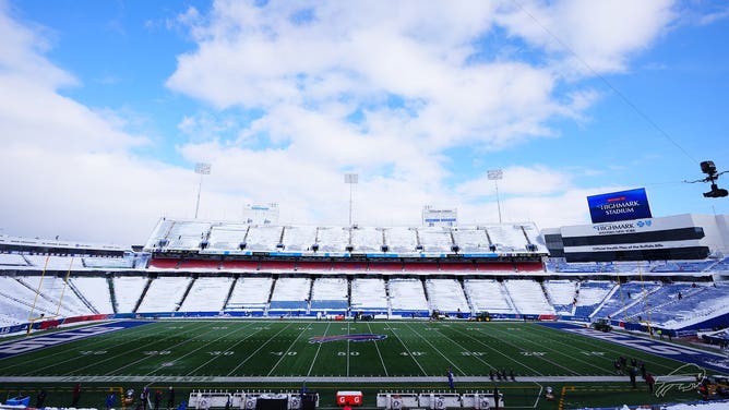 Scenes inside Highmark Stadium in Orchard Park, New York on Jan. 15, 2024 as the Buffalo Bills get ready to host the Pittsburgh Steelers following a lake-effect snowstorm. (Image: Buffalo Bills/NFL)