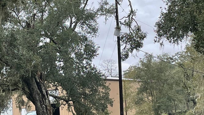 Damage from first tornado of 2024 near Lake Jackson, Texas.