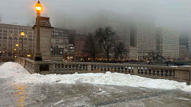 Chicago saw a slick morning commute on Tuesday, Jan. 23, 2024, due to ice and freezing rain.