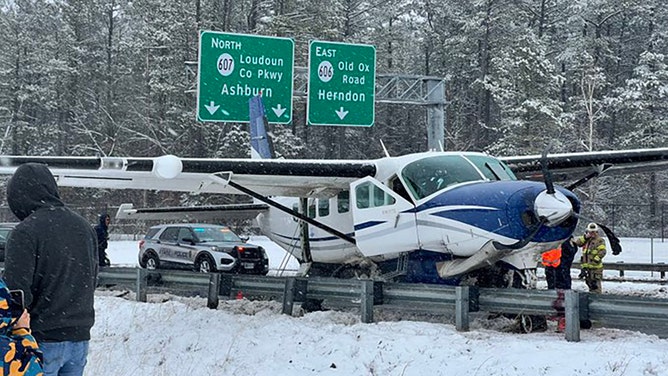According to officials, around 12:51 p.m., Virginia State Police responded to a call about a small, private aircraft making an emergency landing in the DIREX lanes of the Loudoun County Parkway.