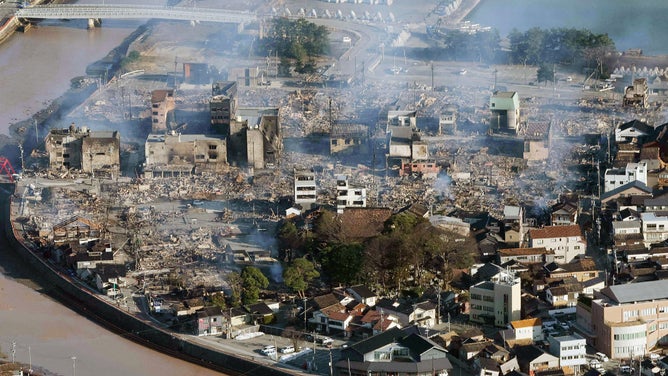 Destruction from Japan earthquake seen from space | Fox Weather