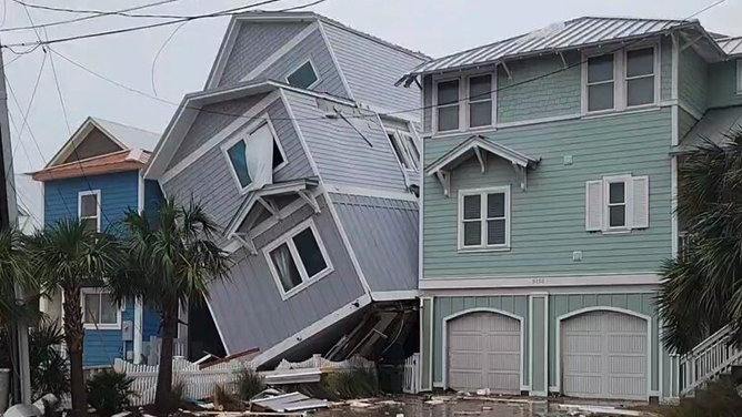 Damage is seen in Panama City, Florida, on Jan. 9, 2024, after a likely tornado ripped through the Florida Panhandle.