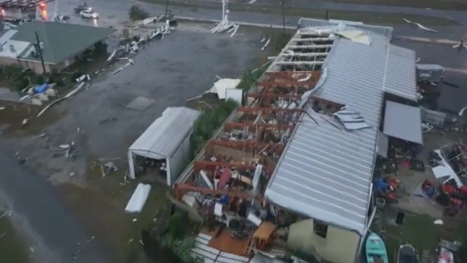 Storm damage in Marianna, Florida. Jan. 9, 2024.