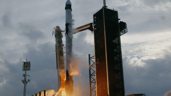 A SpaceX Falcon 9 launches the Dragon spacecraft with the Ax-3 private astronauts inside. The mission to the International Space Station is the first all-European mission.