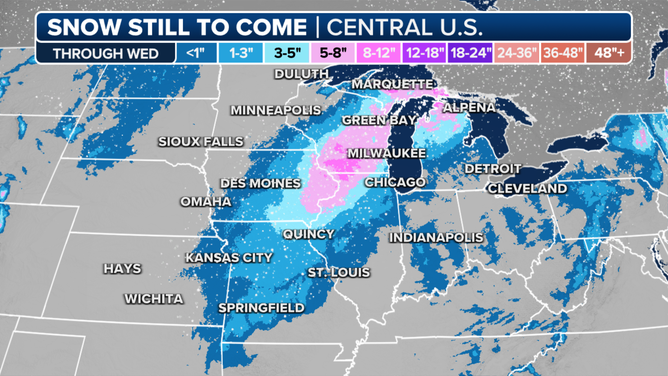 Central US Snow Forecast