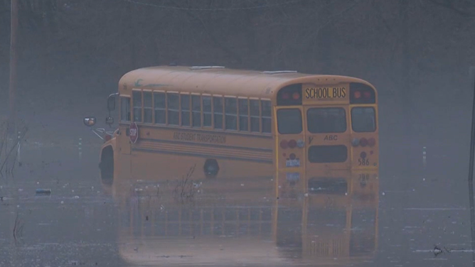 School bus flooding