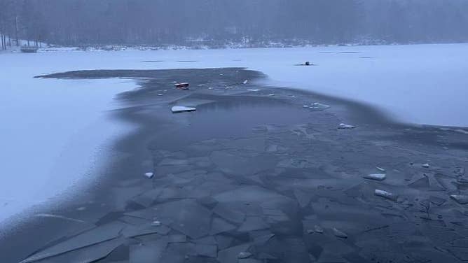 Icy Basswood Pond on Jan. 6, 2024.