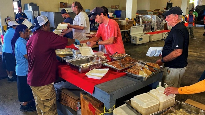 A hot meal was welcomed by the 80 displaced Roi-Namur residents on Jan. 21.