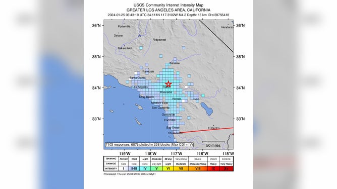 California shake map