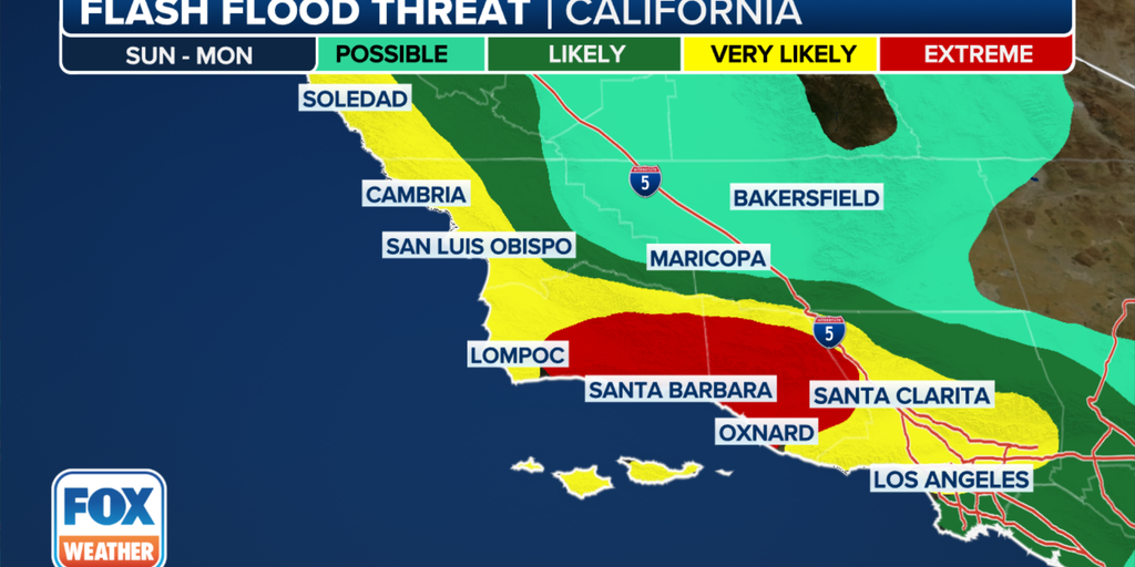 Los Angeles area at risk of lifethreatening flooding as 6 months worth of rain could fall during 3day storm  Fox Weather