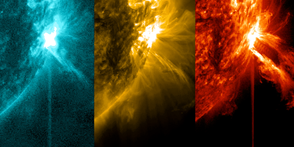 Watch the Sun belch out two powerful solar flares