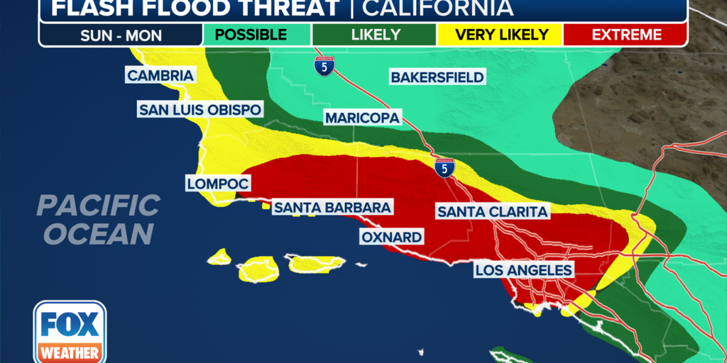 Los Angeles faces rare ‘high risk’ of flooding as atmospheric river hits SoCal