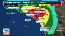 The Daily Weather Update from FOX Weather: Rare 'high risk' of flooding continues in Los Angeles on Monday