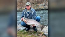 See the record-breaking rainbow trout that was caught at a Maryland battlefield