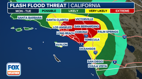 The Daily Weather Update from FOX Weather: Rare 'high risk' of flooding continues in Los Angeles on Monday