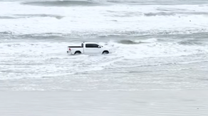 Man caught on video driving truck into ocean off Florida beach: ‘Truck don’t surf’