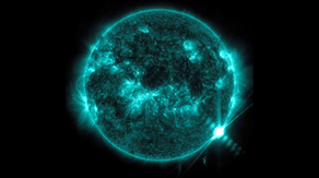 Sun blasts strong solar flare causing solar radiation storm, possible radio outages