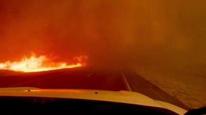 Watch: Fort Worth firefighters drive through flames to join battle against Texas wildfire