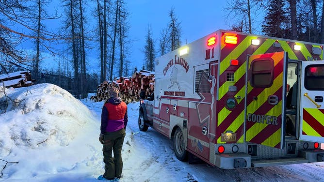 Rescue efforts at John Mountain after three backcountry skiers were caught in an avalanche on Feb. 13, 2024.