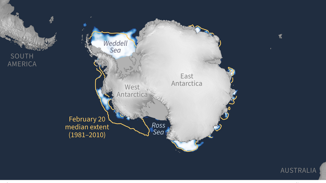 Smallest Smallest Antarctic sea ice extent in 2024