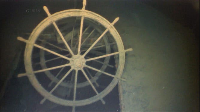 A ship wheel