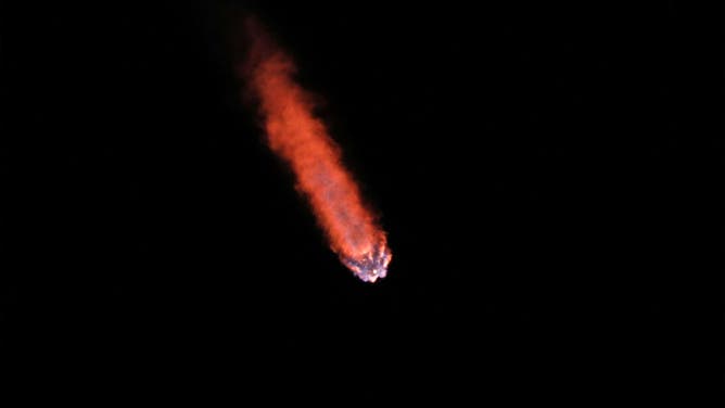 A SpaceX Falcon 9 rocket lifts off from launch pad LC-39A at the Kennedy Space Center with the Intuitive Machines' Nova-C moon lander mission, in Cape Canaveral, Florida, on February 15, 2024. 