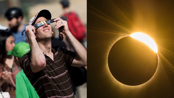 The total solar eclipse Monday August 21, 2017 in Madras, Oregon.