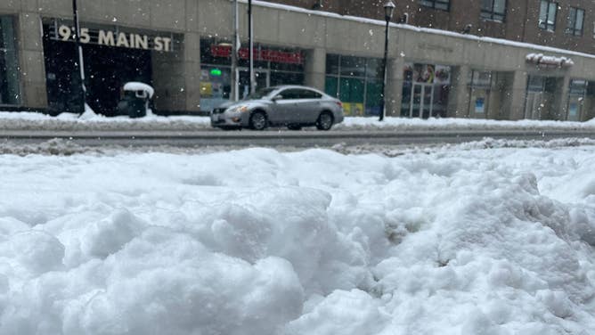 Snowfall in Hartford, Connecticut. Feb. 13, 2024.