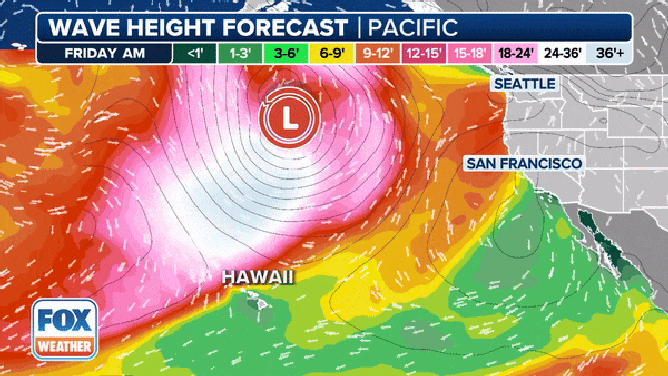 Some wild, wild waves are on the way to Hawaii.