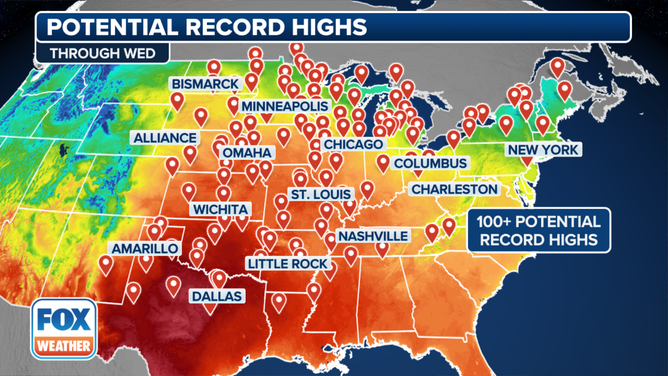 Potential record highs this week.