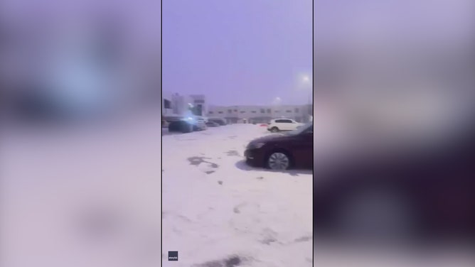 Residents of the United Arab Emirates were stunned as much of the desert country was hit by heavy rain and hail, with temperatures dropping as low as 7.6 degrees Celsius (45.6 Fahrenheit), according to the newspaper Al Khaleej.