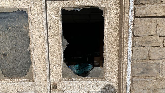 Damage is seen near Evansville, Wisconsin, after a tornado Feb. 8, 2024.