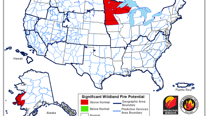May significant fire potential map