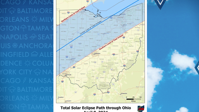 Ohio total solar eclipse path