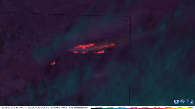 Satellite animation of fast-moving brush fires