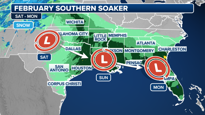 South rainfall forecast